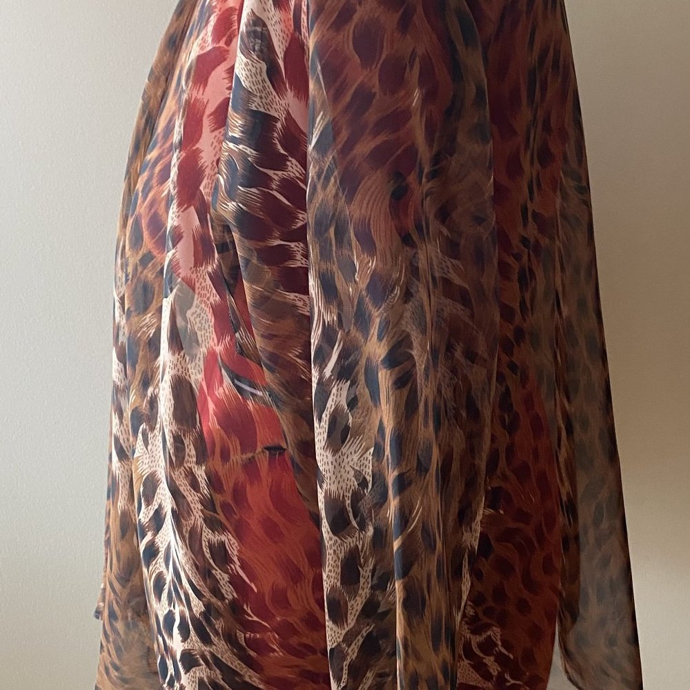 Vikki Vi, Leopard Print Sheer Duster, Size 4x - B… - image 7